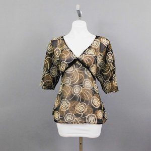Apt.‎ 9 Women Shirt Black Beige L